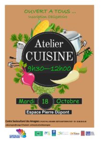 Lire la suite à propos de l’article Rencontre Ateliers Cuisine 18/10/22 9h30