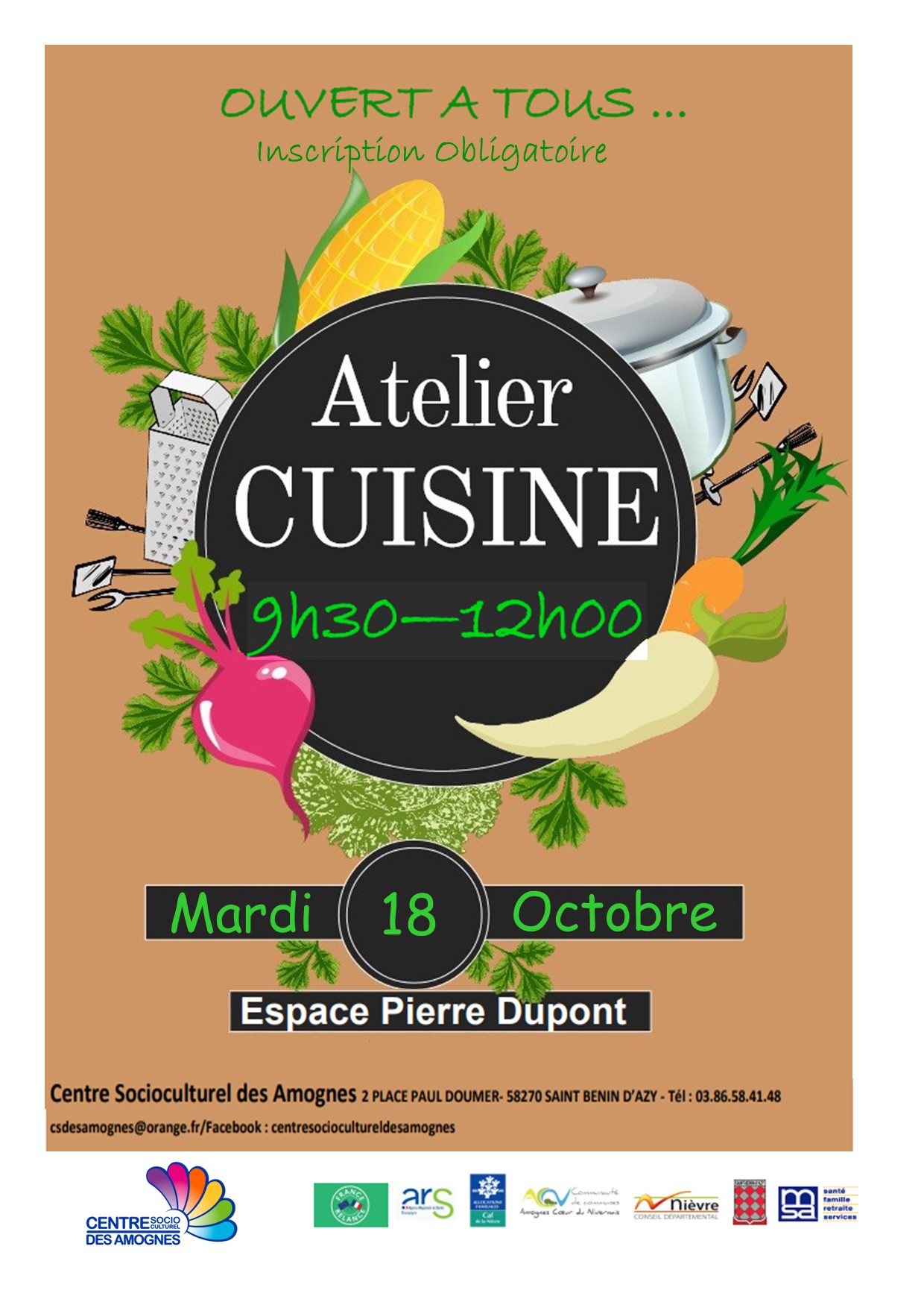 You are currently viewing Rencontre Ateliers Cuisine 18/10/22 9h30