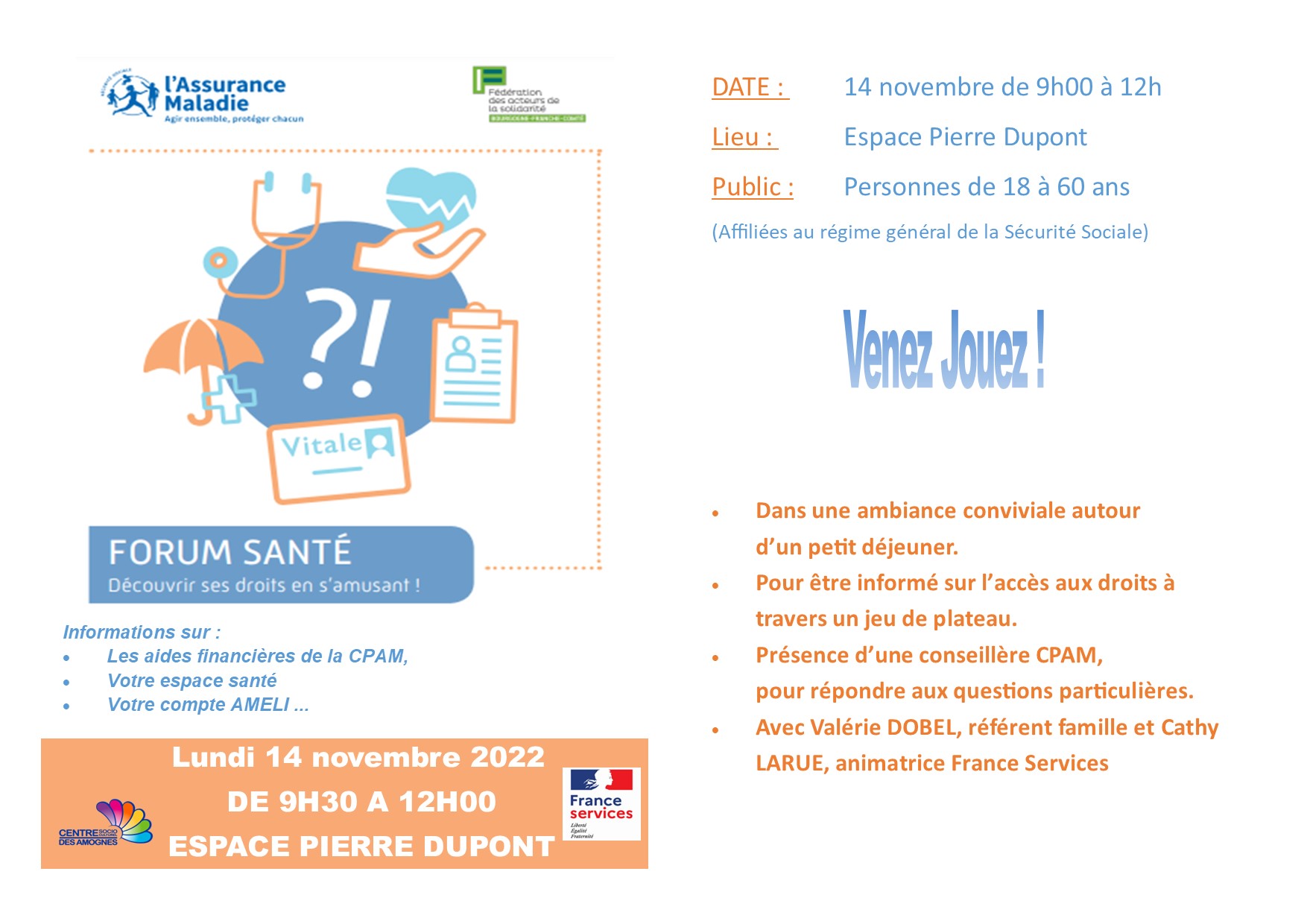 You are currently viewing Forum Santé – Lundi 14 novembre 2022