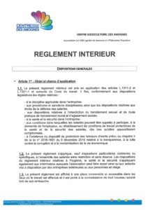 Lire la suite à propos de l’article Règlement Intérieur