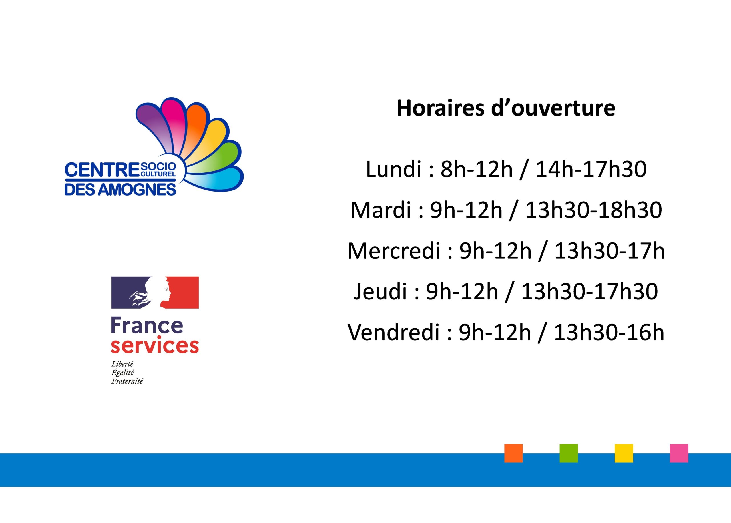 You are currently viewing Nouveaux horaires de l’accueil à compter du 02/09/24